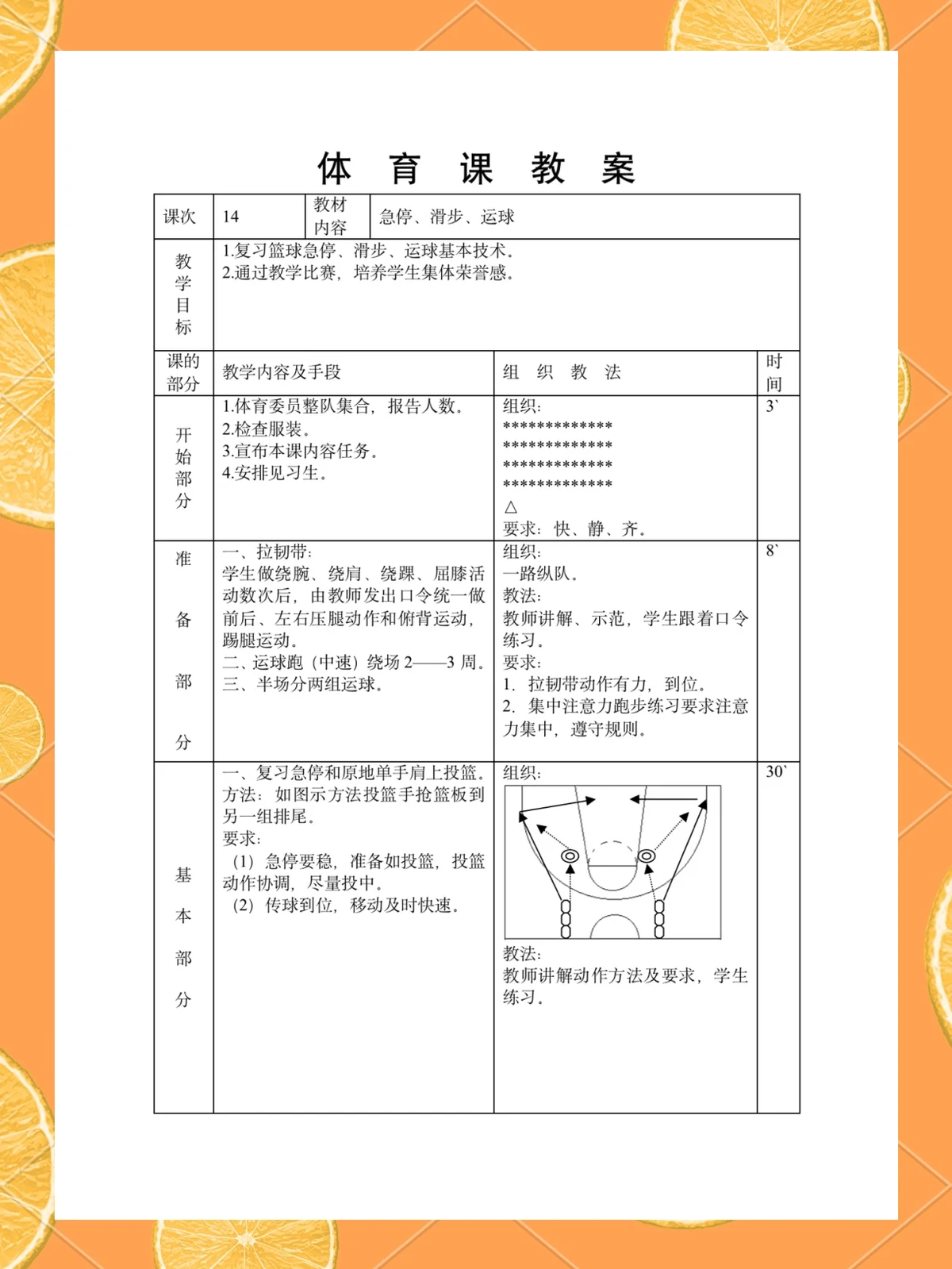 儿童篮球训练计划安排表_0